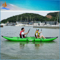 2-местный каяк, красивый зеленый цвет, рыболовный каяк, 0,9 мм, маленькая гребная лодка из ПВХ
